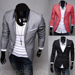 Men's Casual Slim Stylish fit One Button Suit Blazer Coat Jackets