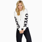 White Crewneck Sweatshirts GAME OVER Letters Printed Sleeves Pullover Tracksuit