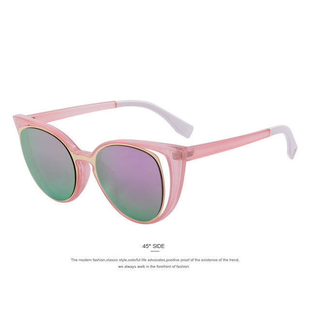 Fashion Cat Eye Sunglasses Women Brand Designer Retro Pierced Female Sun Glasses oculos de sol feminino UV400
