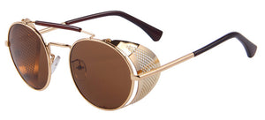 Women Retro Design Round Steampunk Sun glasses Oculos de sol UV400