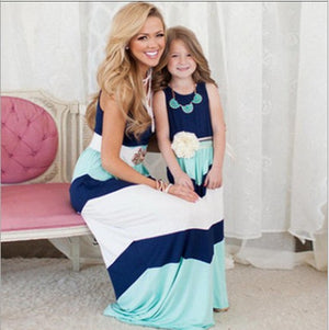 Mommy and Me Mother Daughter Dresses Family Set Maxi Long Dress