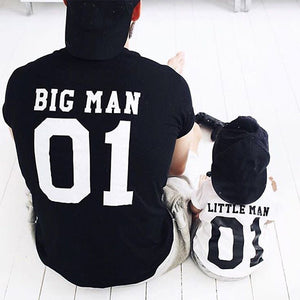 T Shirt Son Dad Matching Outfits BIG MAN LITTLE MAN Father And Son