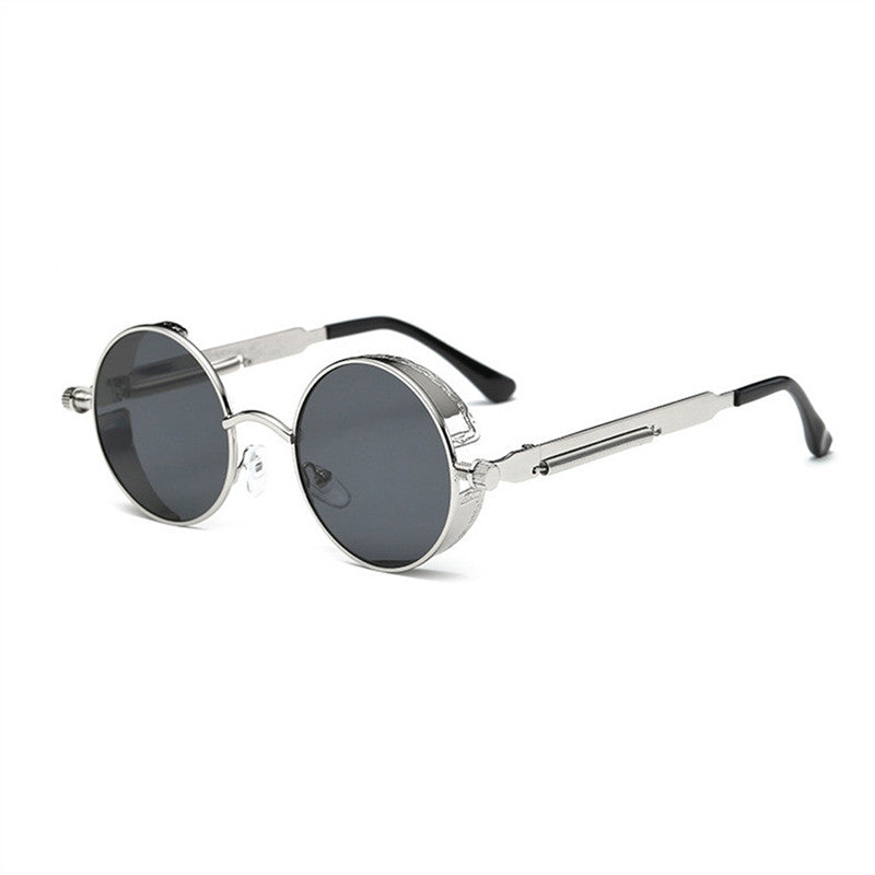 Round Flat Mirror Sunglasses Fshion Vintage Sunglasses Women Men Glasses
