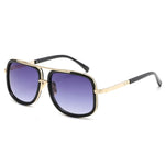 Unisex Square Mirror Sunglasses Metal Frame Flat Top Vintage Sunglasses Women Men Glasses