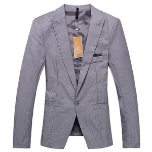 Gentleman One Button Casual Style Male Blazers 7 Colors