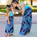 Mother daughter dresses family matching clothes patchwork baby girl