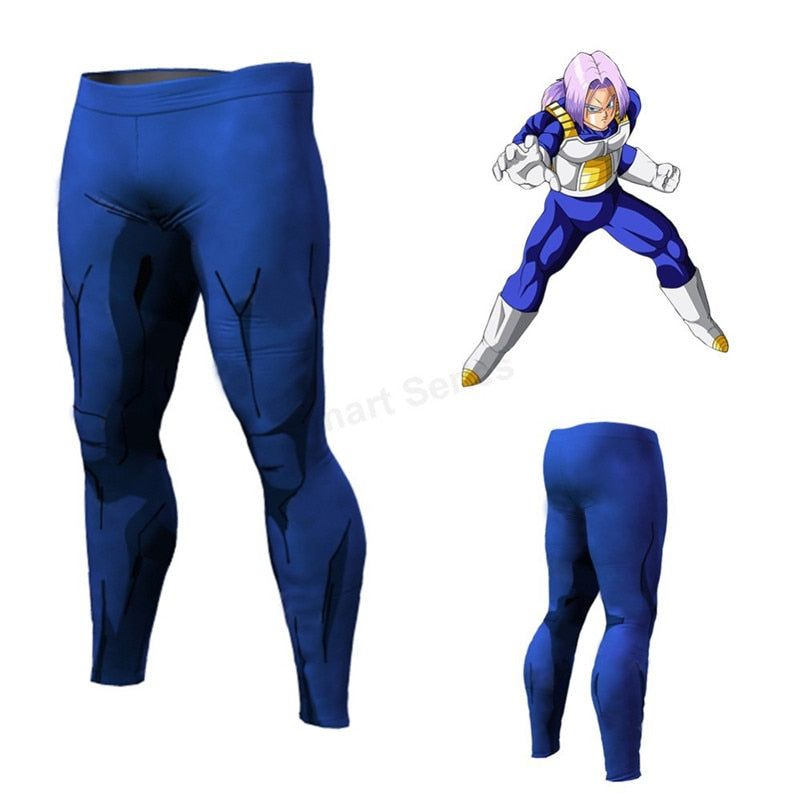 Long Pants Elastic Waist Dragon Ball Anime Fitness Leggings Goku Cosplay