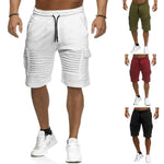 Stylish Cargo Shorts Casual Shorts Men Knee-Length Drawstring Pockets