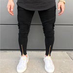 Brand Slim Fit zipper Jean Trousers man 2018 men designer black jeans casual male jean skinny motorcycle high quality denim pant