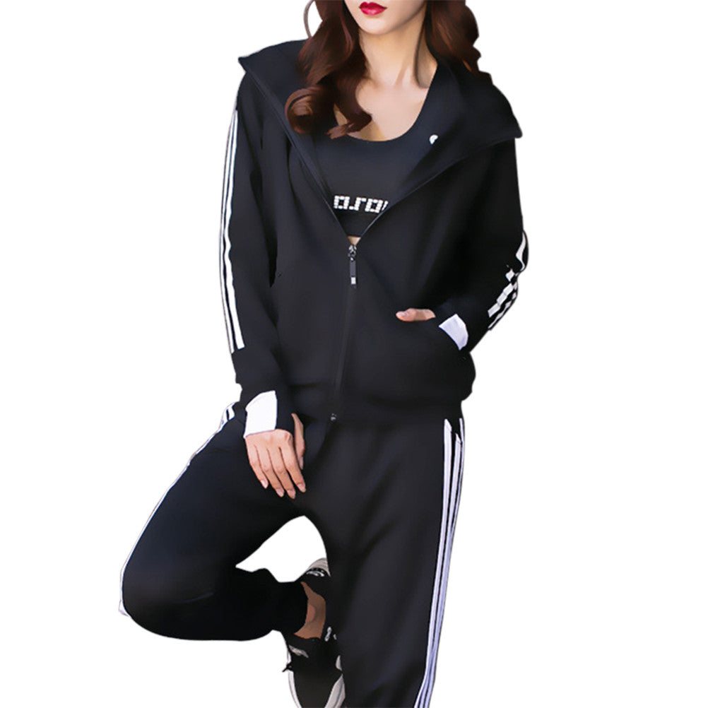Quick Dry Two Pieces Sports Suits Slim Sports Set Long Sleeve Workout Fitness