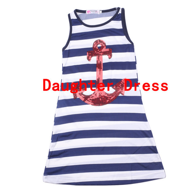 Family Matching Mother Daughter Dresses  Beach Anchor