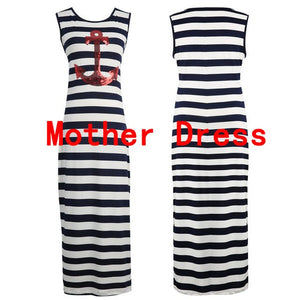 Family Matching Mother Daughter Dresses  Beach Anchor